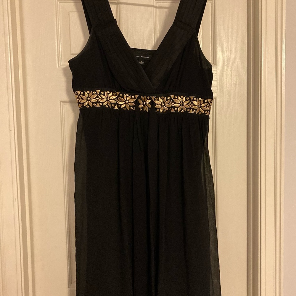 *Donated* Banana Republic black and gold dress